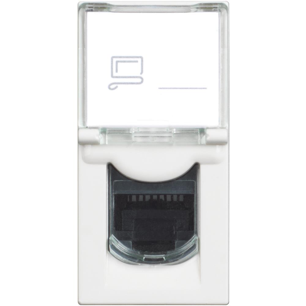 Интернет розетка 1xRJ45 Cat.5 UTP 1M, бял Classia